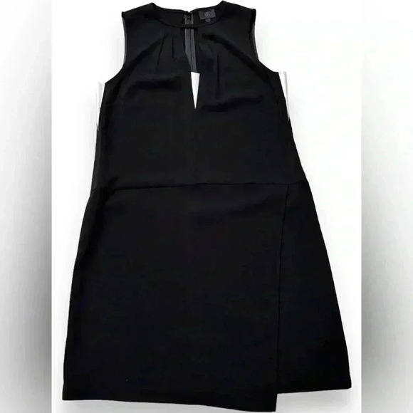 Women's BR Monogram sleeveless cutout sheath dress in black/white size 10 - Picture 7 of 15